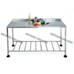 میز کار کنار تمام استیل طول 100