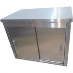 کابینت تمام استیل دیواری با درب ریلی