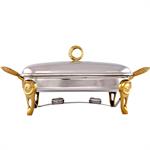 ظرف سوفله خورشت خوری مستطیل طلایی