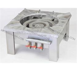 اجاق زمینی 3 شعله مشعل کوره ای رویه استیل