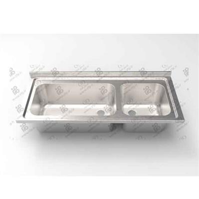 سینک ظرفشویی پایه دار طول 150 و دو لگن 45+80