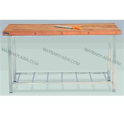 میز قصابی صفحه چوب طول 100(دارای کانال)