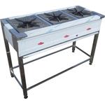 اجاق خطی سه شعله پایه دار نیمه استیل