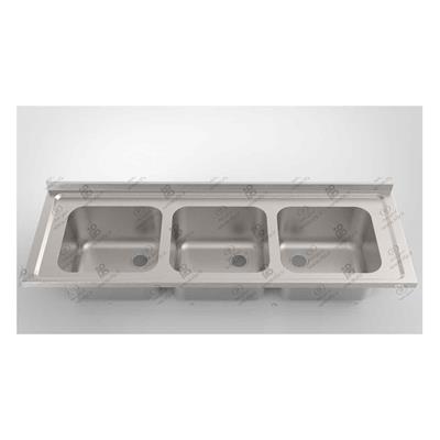 سینک ظرفشویی پایه دار طول 190 و سه لگن 50+50+50