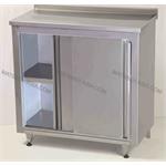کابینت تمام استیل زمینی با درب ریلی