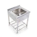 سینک ظرفشویی پایه دار طول 65 و تک لگن 45