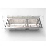 سینک ظرفشویی پایه دار طول 150 و دو لگن 45+80