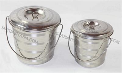 سطل استیل 20 لیتری دارای درب