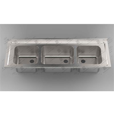 سینک ظرفشویی پایه دار طول 190 و سه لگن 45+60+45