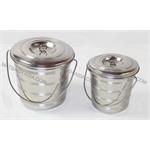 سطل استیل بدون در 15 لیتری